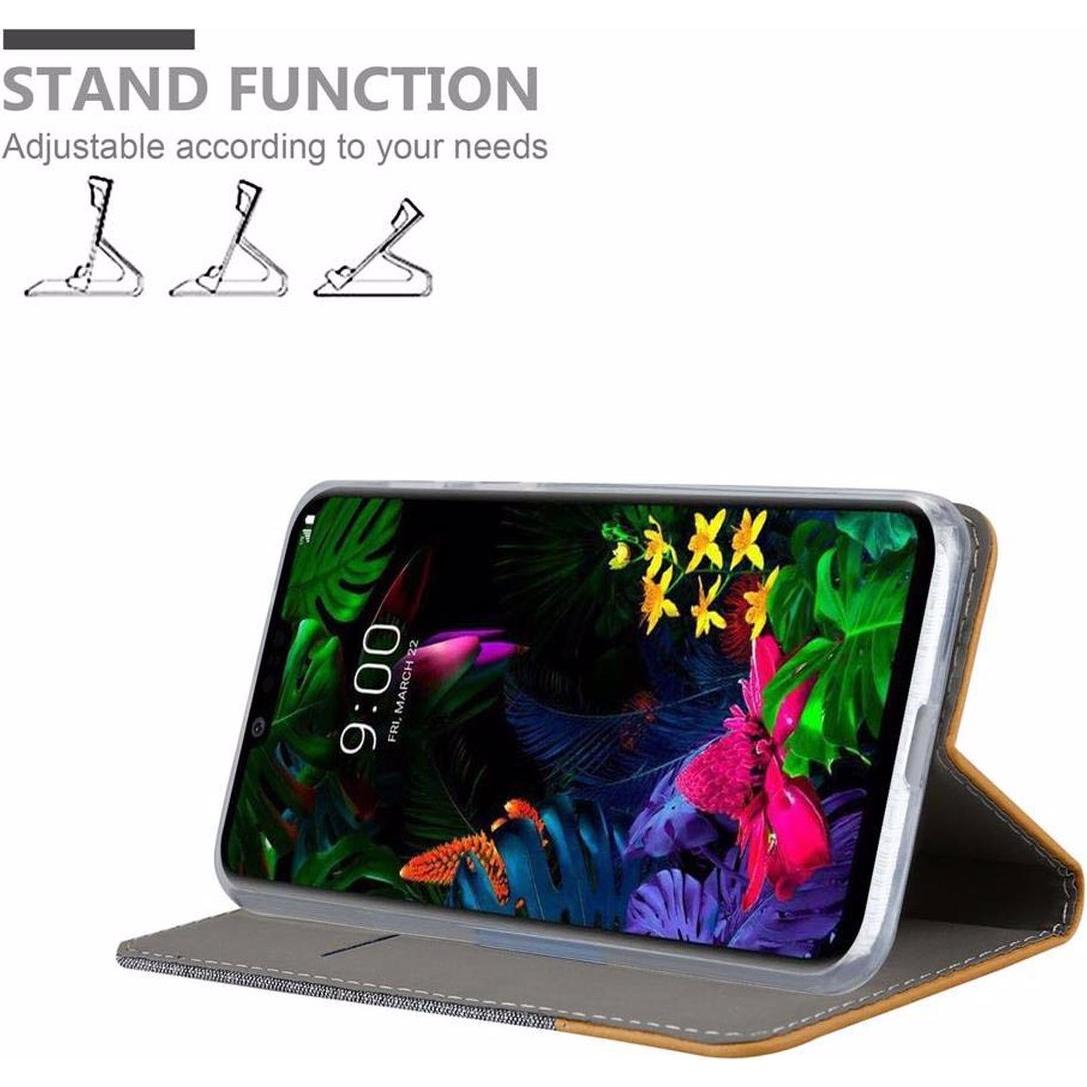 Thumbnail - Cadorabo Jeans Optik (LG G8 ThinQ), Smartphone Hülle, Grau, Braun