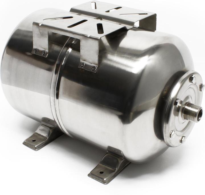 Produktbild Wiltec Edelstahl Membrankessel 24L Hauswasserwerk Ausdehnungsgefäss Druckkessel (Hauswasserpumpe)