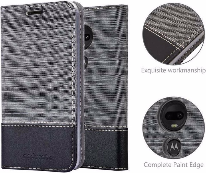 Produktbild Cadorabo Book Jeans Optik Cover (Motorola Moto G7, Motorola Moto G7 Plus)