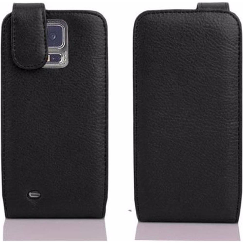 Thumbnail - Cadorabo Flip mit Struktur Cover (Samsung Galaxy S5 Mini), Smartphone Hülle, Schwarz