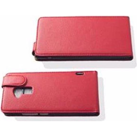 Thumbnail - Cadorabo Flip mit Struktur Cover (HTC One Max), Smartphone Hülle, Rot