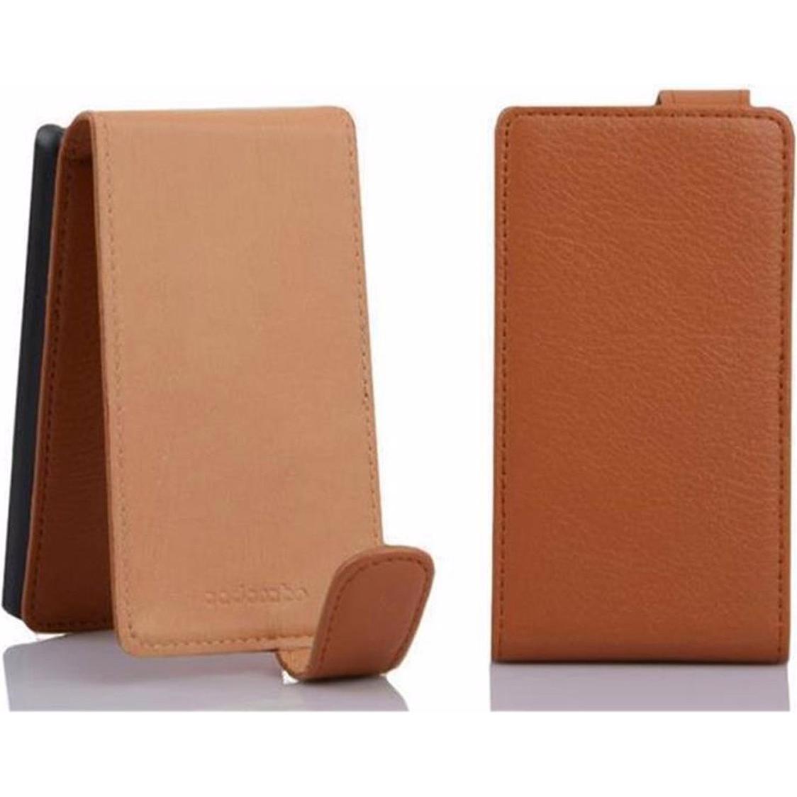 Thumbnail - Cadorabo Flip mit Struktur Cover (Huawei Ascend G330), Smartphone Hülle, Braun