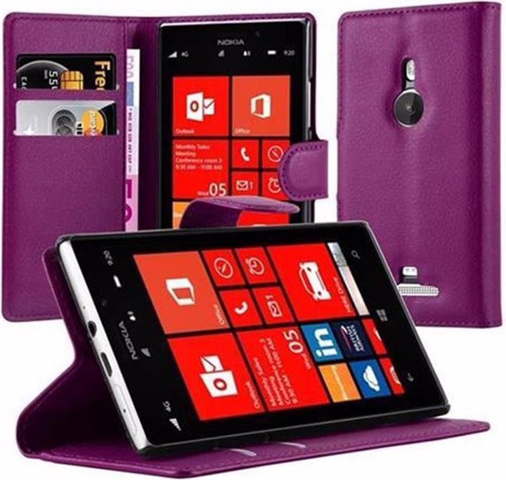 Actual product image Cadorabo Book with stand function cover (Nokia Lumia 925)