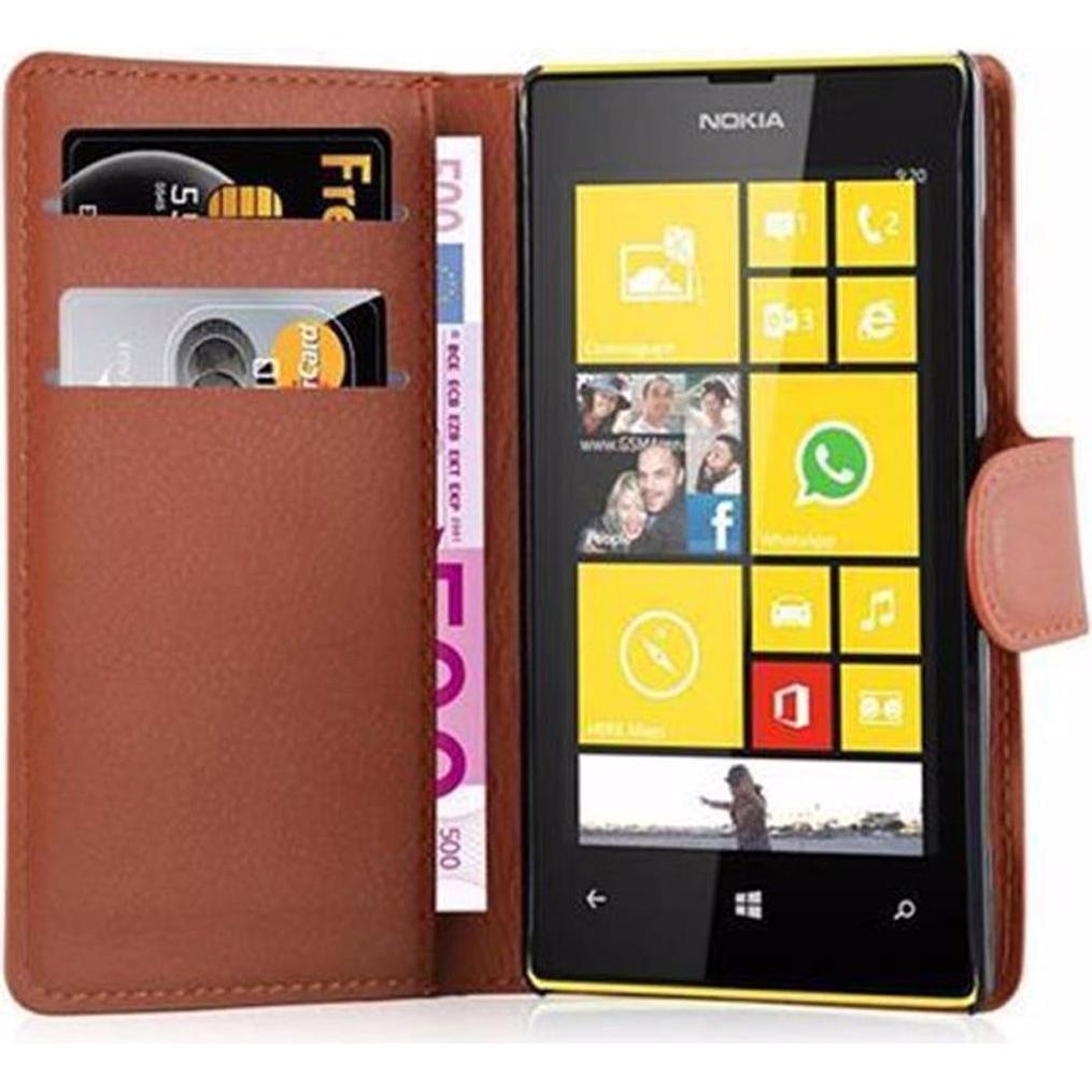 Thumbnail - Cadorabo Book mit Standfunktion Cover (Nokia Lumia 520), Smartphone Hülle, Braun
