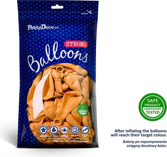Produktbild Partydeco Strong Balloons 27cm, Pastel Mandarin Orange (1 pkt / 100 pc.) (100 x)