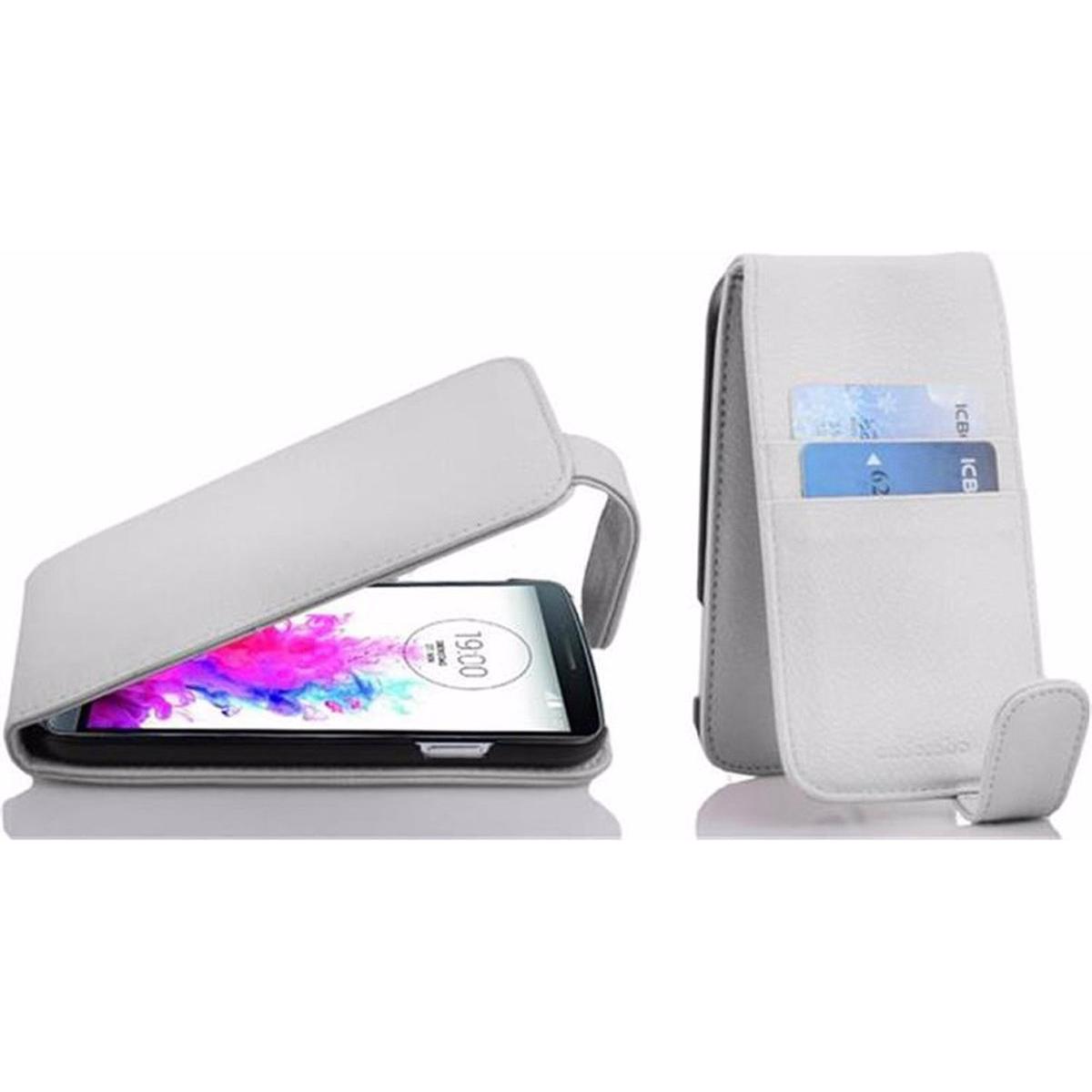 Thumbnail - Cadorabo Flip mit Struktur Cover (LG G3), Smartphone Hülle, Weiss