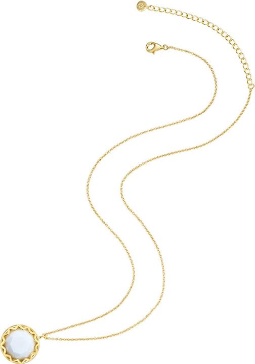 Actual product image Glanzstücke München Ladies Sterling Silver Agate Yellow Gold 42.0 cm Base Chain + 7.0 cm Extension - 28673 (000 yellow gold-plated 14 carat, Sterling silver 925, 42 - 49 cm)