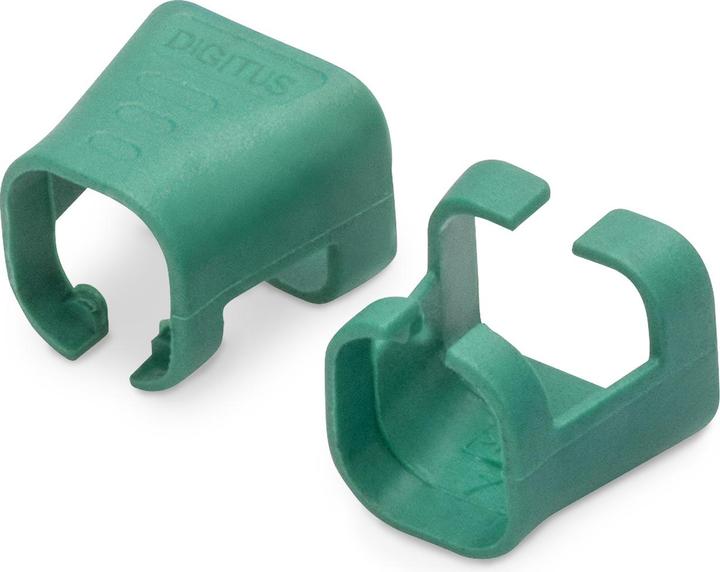 Image du produit Digitus Clips de couleur pour câble RJ45 couleur verte, paquet de 100 pièces