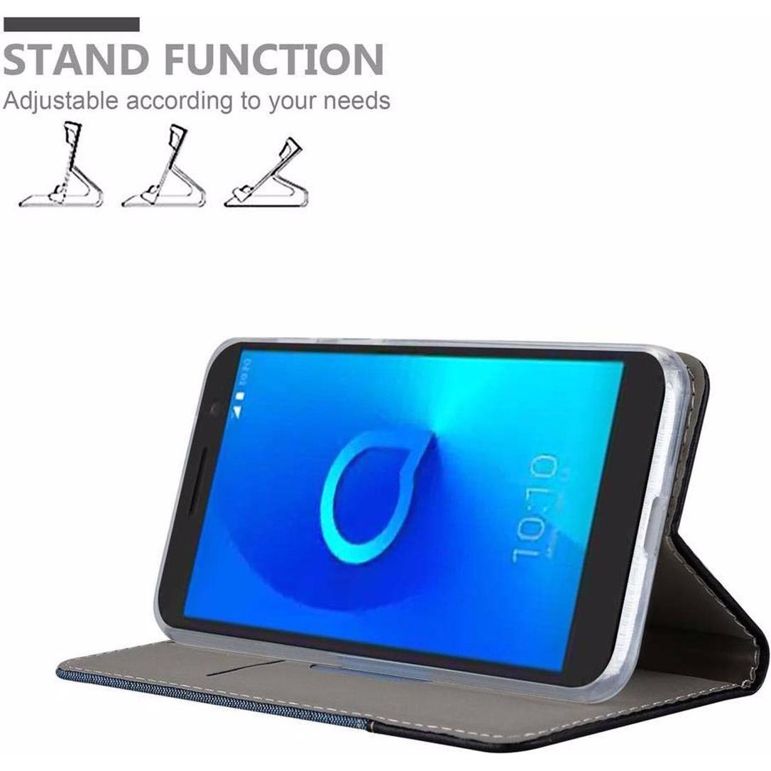 Thumbnail - Cadorabo Book Jeans Optik Cover (Alcatel 3), Smartphone Hülle, Blau