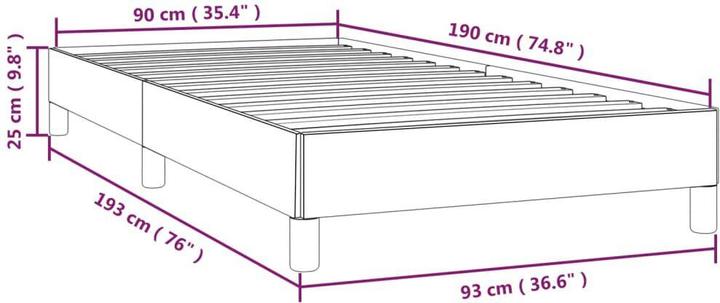 Produktbild vidaXL Bettgestell (90 x 190 cm)