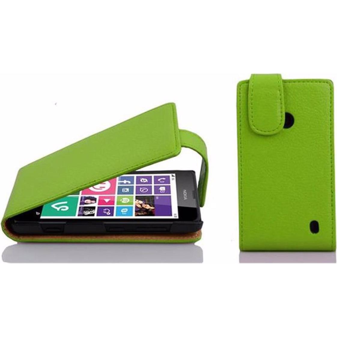 Thumbnail - Cadorabo Flip mit Struktur Cover (Nokia Lumia 630, Nokia Lumia 635), Smartphone Hülle, Grün