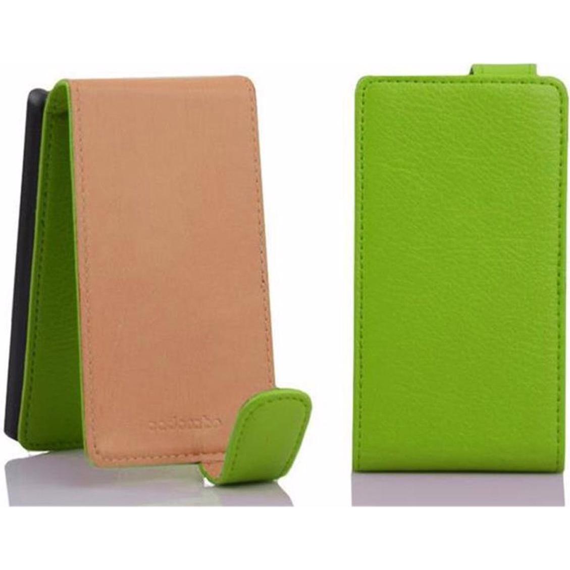 Cadorabo Flip mit Struktur Cover (Nokia Lumia 630, Nokia Lumia 635), Smartphone Hülle, Grün