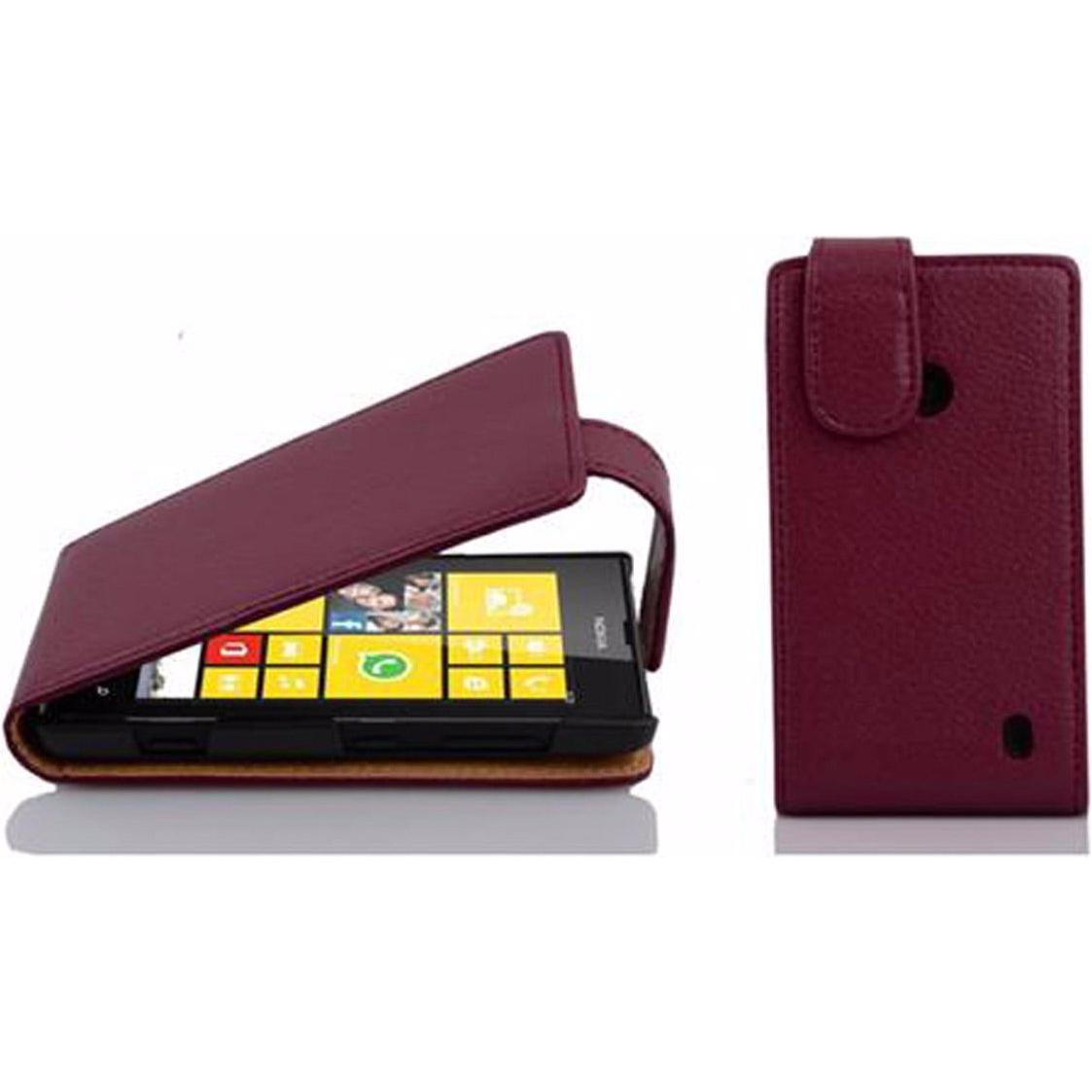 Thumbnail - Cadorabo Flip mit Struktur Cover (Nokia Lumia 520), Smartphone Hülle, Violett
