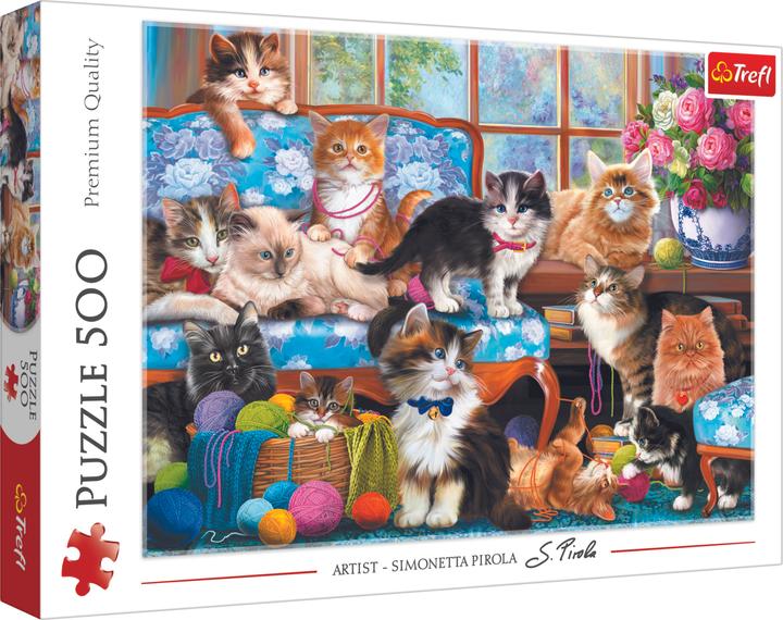 Trefl Puzzle 500 - Famiglia di gatti (500 pezzi)