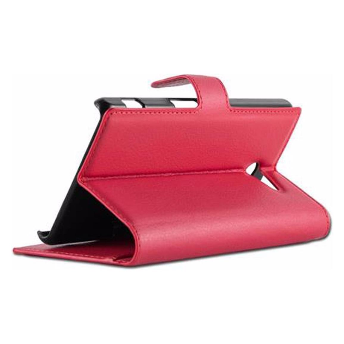 Custodia Cadorabo Libro Per Sony Xperia M2 / M2 Aqua – Nero Cometa – Con Funzione Stand E Chiusura Magnetica – Stile Portafoglio