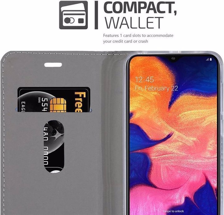 Produktbild Cadorabo Book Jeans Optik Cover (Samsung Galaxy A10)