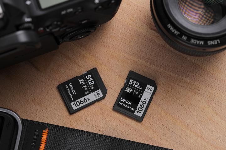 Actual product image Lexar PRO 1066X SDXC U3 (V30) UHS-II R160/W120 512GB (512 GB, SDXC, U3, UHS-I)