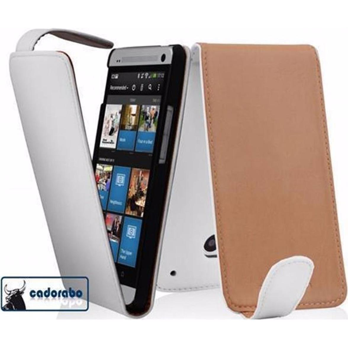 Thumbnail - Cadorabo Flip Glatt Cover (HTC One Mini), Smartphone Hülle, Weiss