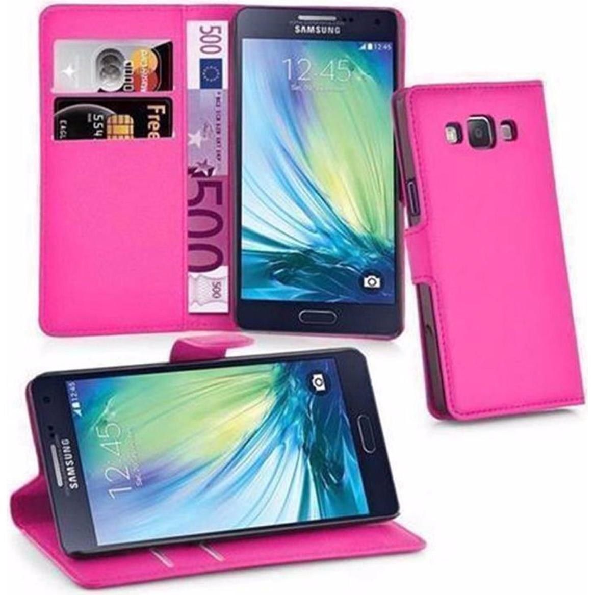 Cadorabo Book mit Standfunktion Cover (Samsung Galaxy J5 (2015)), Smartphone Hülle, Pink