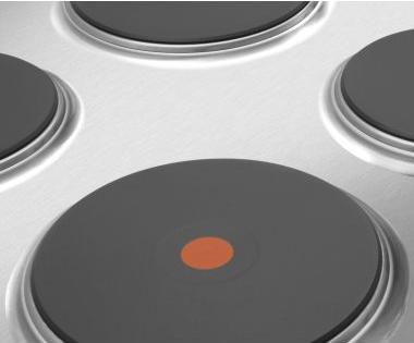 Image du produit Amica Plaque de cuisson en acier inoxydable 58 x 51 cm 4 zones de cuisson EM 724 000 E (59 cm, Table de cuisson électrique)