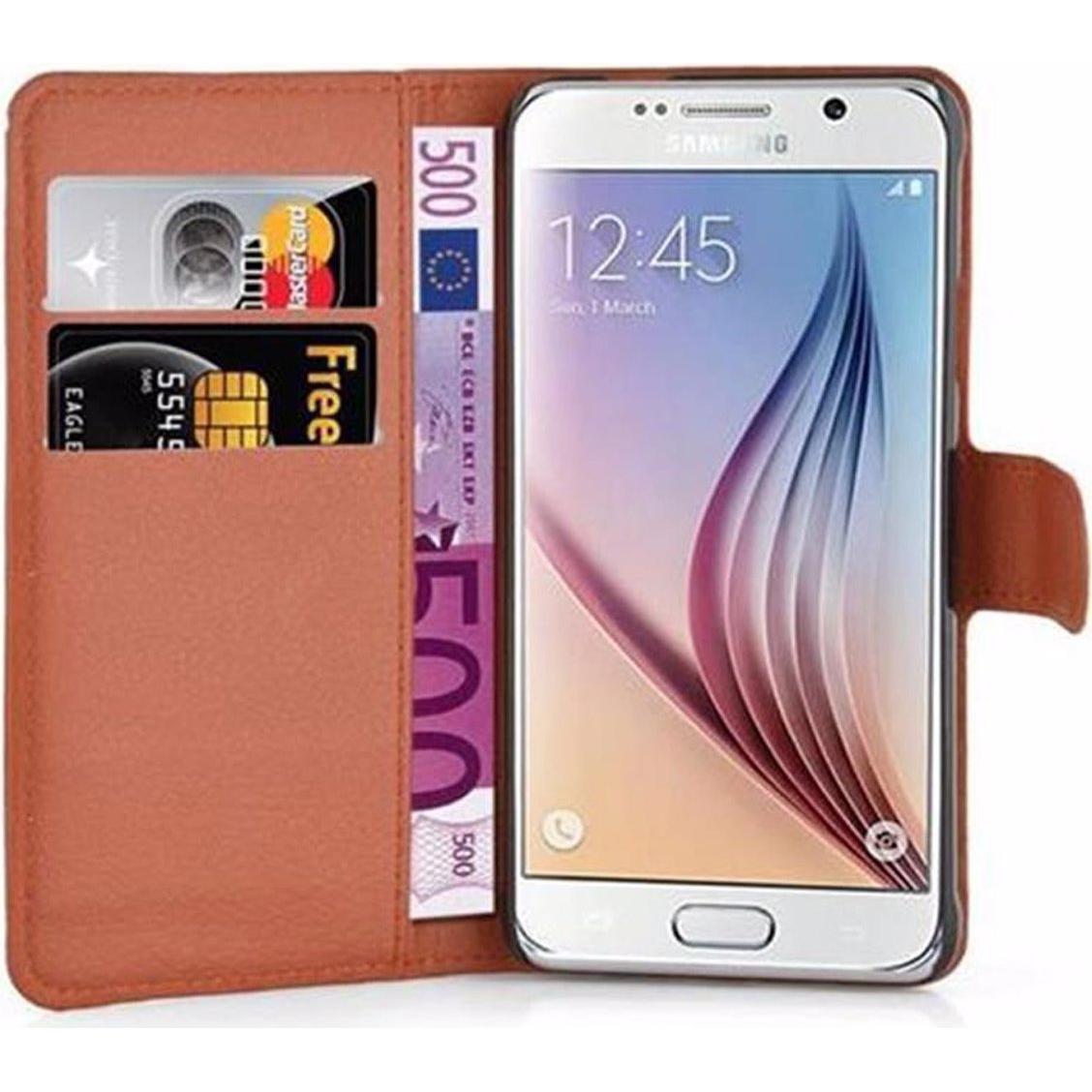 Thumbnail - Cadorabo Book mit Standfunktion Cover (Samsung Galaxy S6), Smartphone Hülle, Braun
