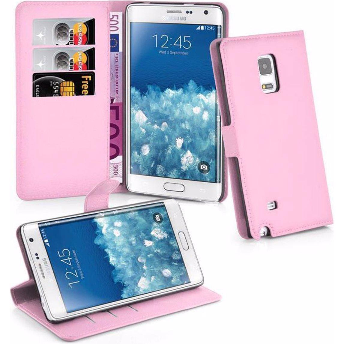 Thumbnail - Cadorabo Book mit Standfunktion Cover (Samsung Galaxy Note Edge), Smartphone Hülle, Rosa
