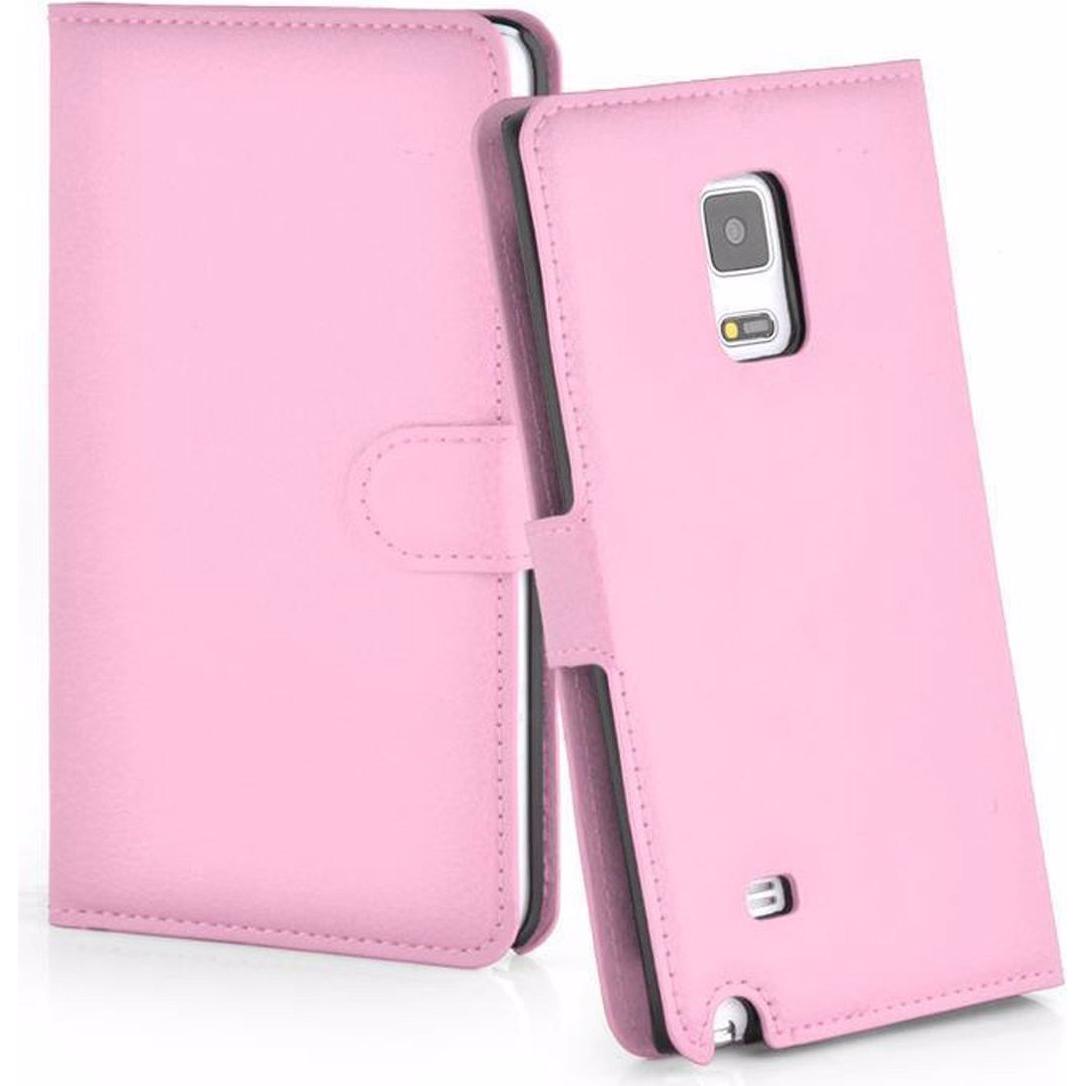 Cadorabo Book mit Standfunktion Cover (Samsung Galaxy Note Edge), Smartphone Hülle, Rosa