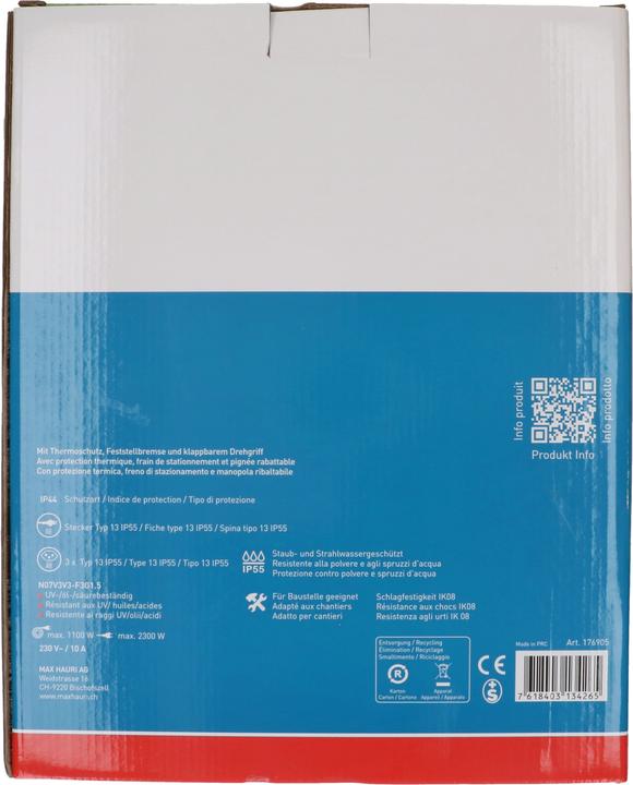 Immagine prodotto Max Hauri REEL 3x Typ 13, IP55 (50 m, 1.50 mm².)