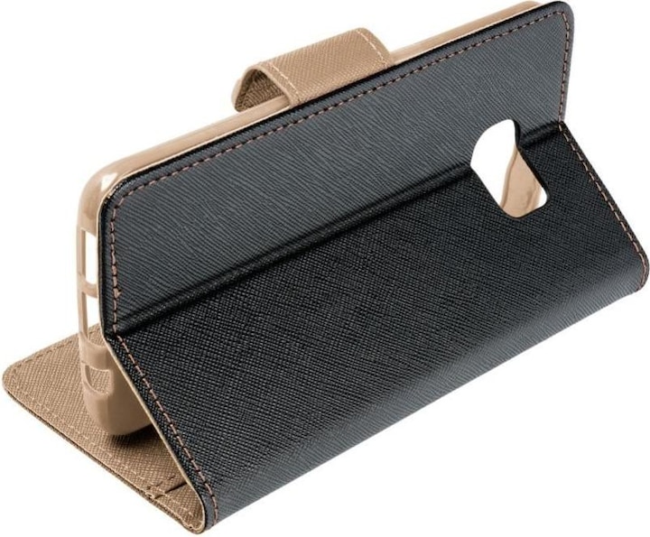 Produktbild OEM Book case FANCY Book case for SAMSUNG S24 black / gold (Samsung Galaxy S24)
