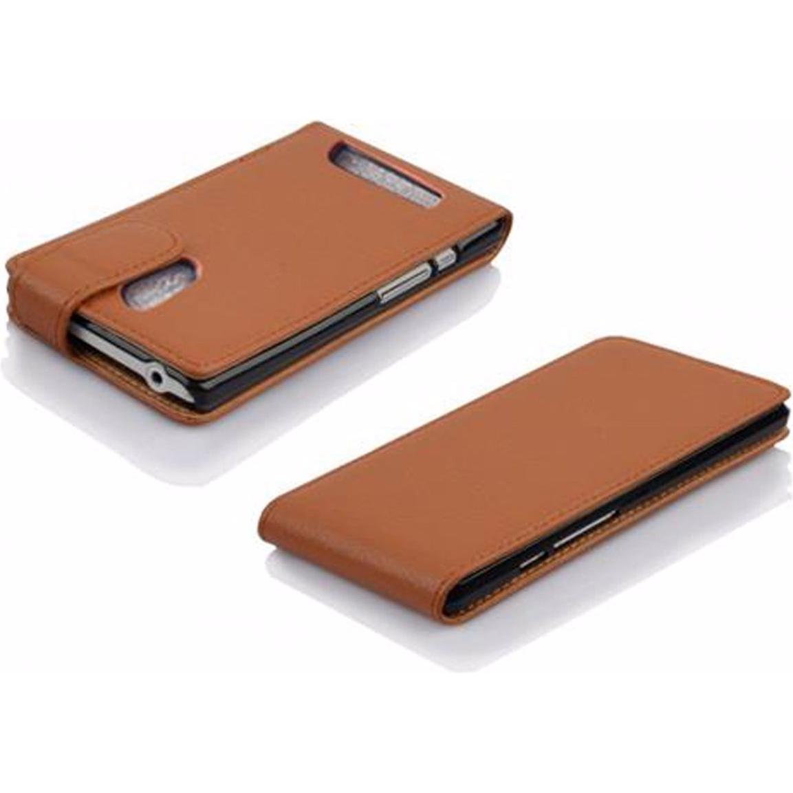 Thumbnail - Cadorabo Flip mit Struktur Cover (HTC Desire 500), Smartphone Hülle, Braun
