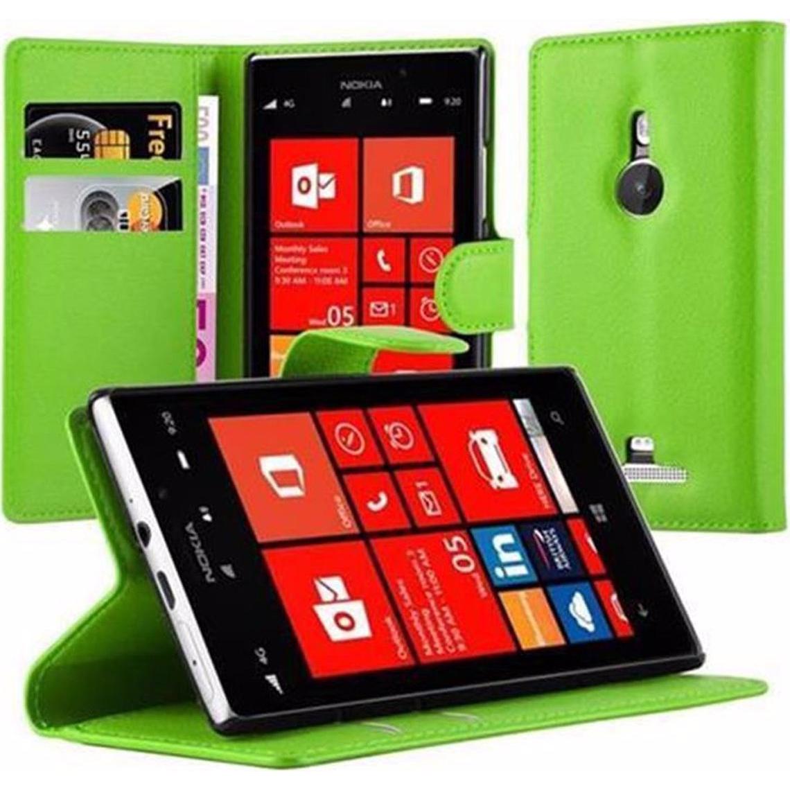 Cadorabo Book mit Standfunktion Cover (Nokia Lumia 925), Smartphone Hülle, Grün
