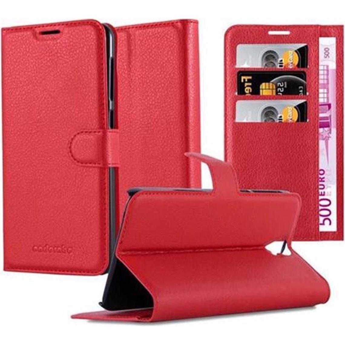 Cadorabo Book mit Standfunktion Cover (HTC One E9 Plus), Smartphone Hülle, Rot