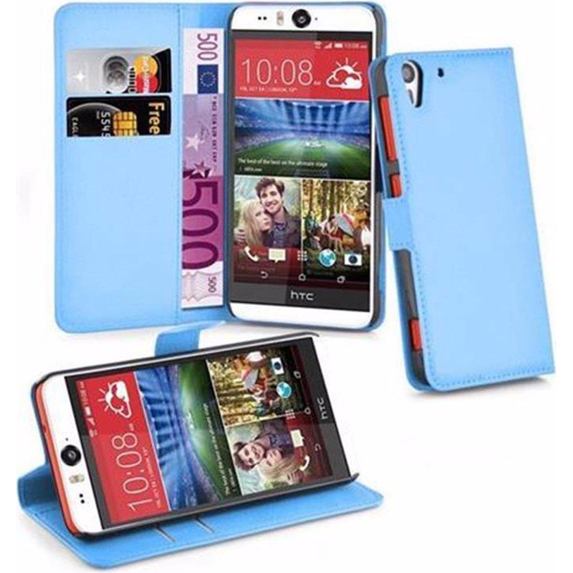 Thumbnail - Cadorabo Book mit Standfunktion Cover (HTC Desire Eye), Smartphone Hülle, Blau