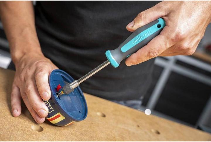 Produktbild wolfcraft 1 Handschraubendreher mit Bitaufn. 197mm (Innensechskant)