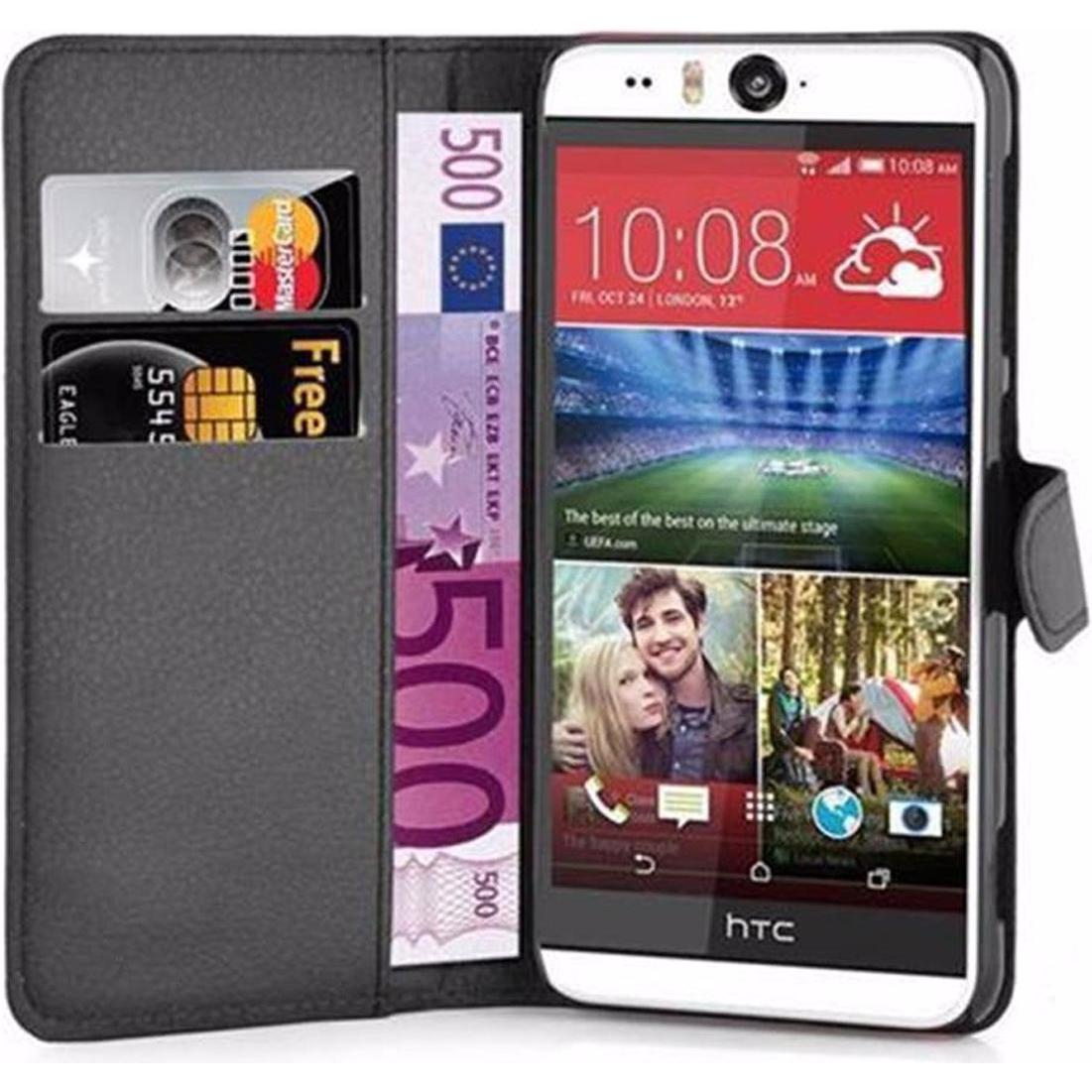 Thumbnail - Cadorabo Book mit Standfunktion Cover (HTC Desire Eye), Smartphone Hülle, Schwarz