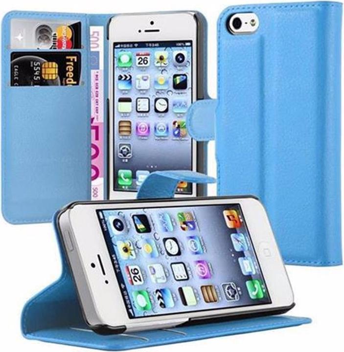 Actual product image Cadorabo Book with stand function cover (Apple iPhone 5)