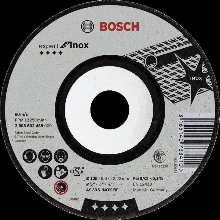 Image du produit Bosch Professional Zubehör Disque abrasif PRO Stainless Steel and Metal, 76 x 4 x 10 mm