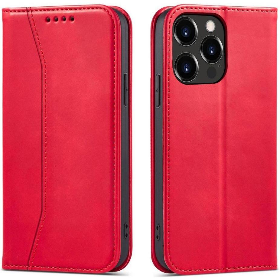Hurtel Magnet Fancy Case case for iPhone 14 Pro Max flip cover wallet stand red (Apple iPhone 14 Pro Max), Smartphone Hü...