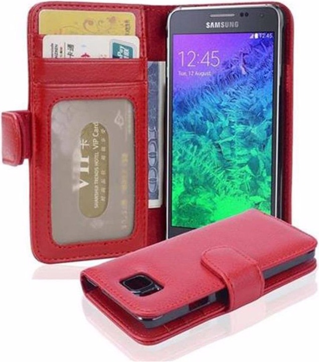 Actual product image Cadorabo Book with 3 card slots cover (Samsung Galaxy Alpha)