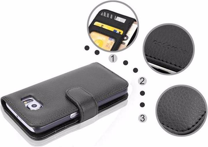 Actual product image Cadorabo Book with 3 card slots cover (Samsung Galaxy S6)