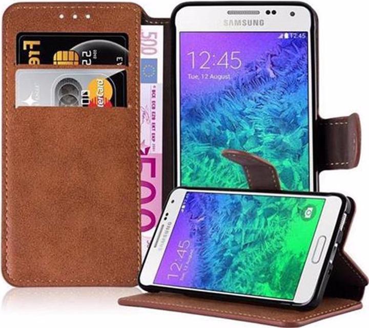 Actual product image Cadorabo Book Retro Matt Wallet Cover (Samsung Galaxy Alpha)