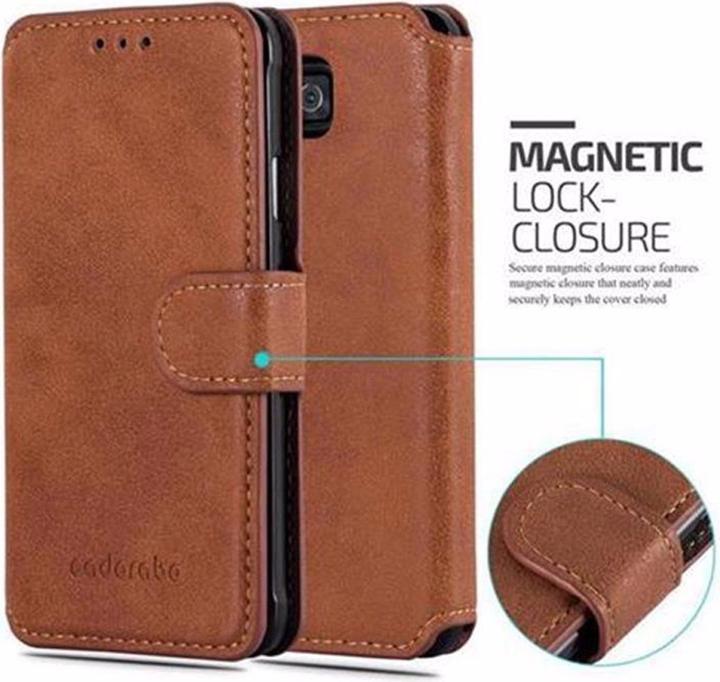 Actual product image Cadorabo Book Retro Matt Wallet Cover (Samsung Galaxy Alpha)