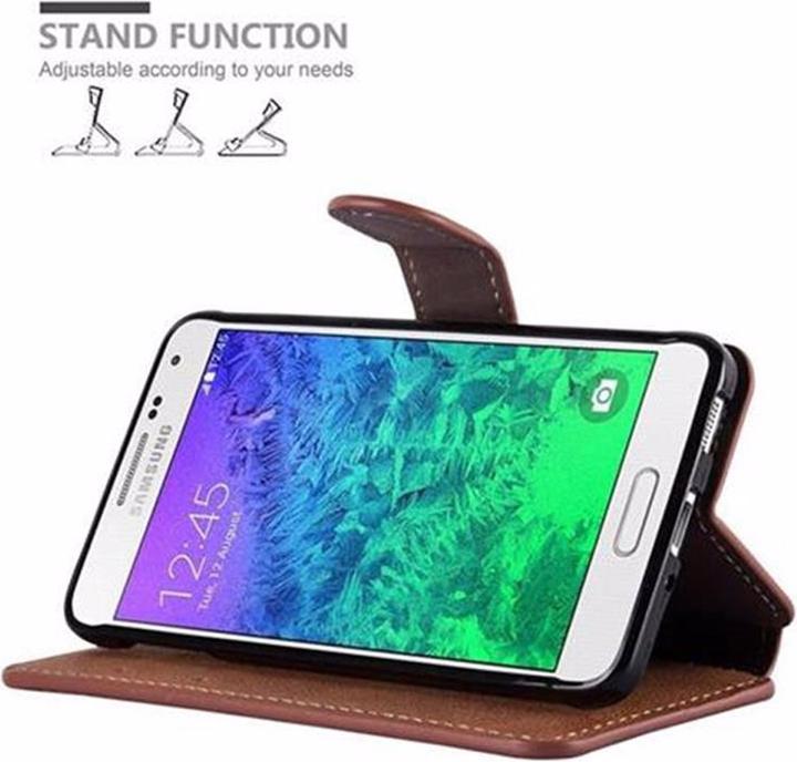 Actual product image Cadorabo Book Retro Matt Wallet Cover (Samsung Galaxy Alpha)
