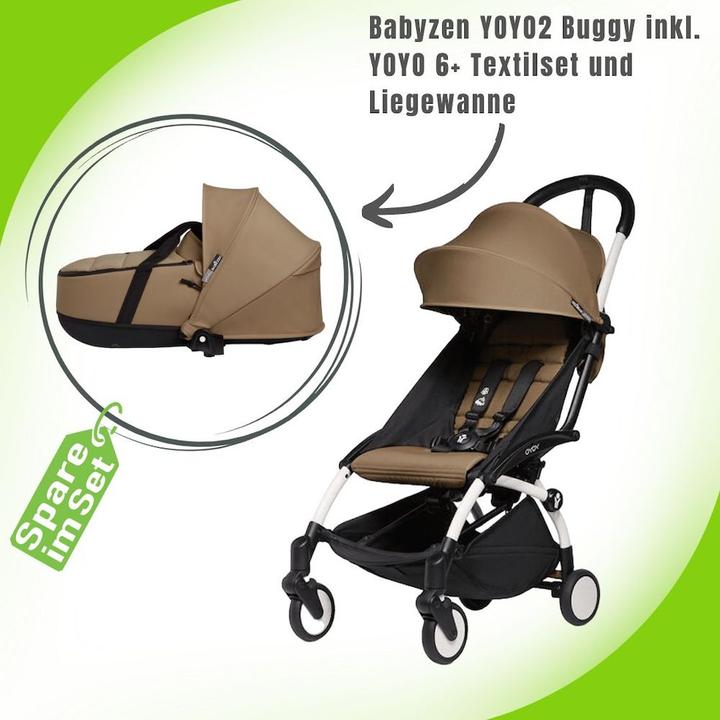 Produktbild Babyzen Stokke YOYO2 Buggy inkl. YOYO 6+ Textilset und Liegewanne / Kombikinderwagen
