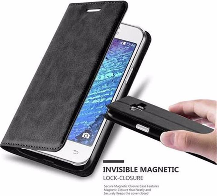 Actual product image Cadorabo Book Invisible Magnet Cover (Samsung Galaxy J1)