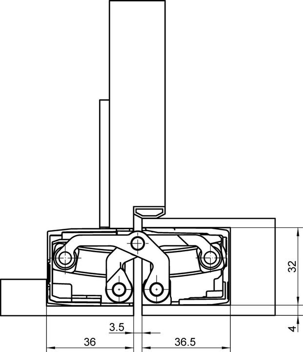 Productafbeelding Simonswerk TECTUS TE 640 3D deurscharnier, verdektliggend, staal zwart gecoat