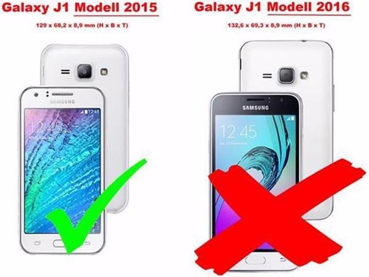Actual product image Cadorabo Book Invisible Magnet Cover (Samsung Galaxy J1)