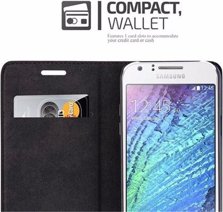 Actual product image Cadorabo Book Invisible Magnet Cover (Samsung Galaxy J1)