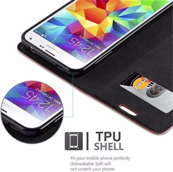 Productafbeelding Cadorabo Boek Onzichtbare Magneethoes (Samsung Galaxy S5, Samsung Galaxy S5 Neo)