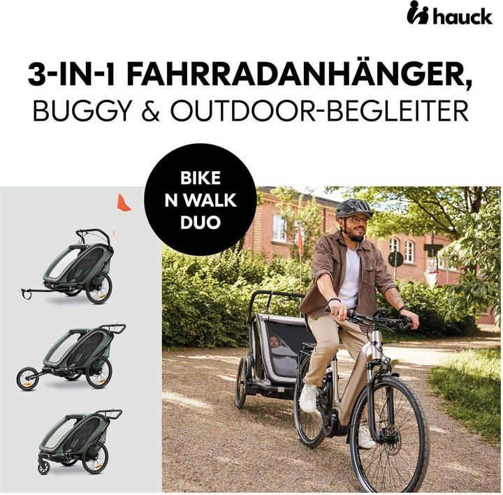 Produktbild Hauck Fahrradanhänger 3in1 Fahrradanhänger Sparset Bike N Walk